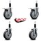 Service Caster 5'' Thermoplastic Rubber Swivel 1-1/8'' Expanding Stem Caster Set 2 Total Lock Brakes, 4PK SCC-EXTTL20S514-TPRB-2-S-2-118 - alternate 5